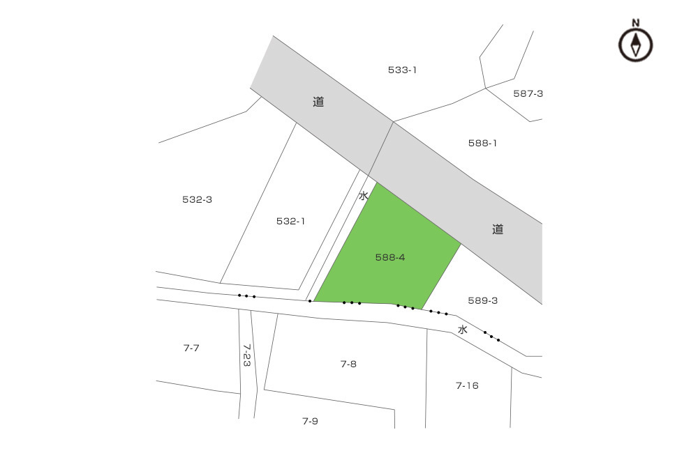 売土地　御殿場市二枚橋185.33㎡（56.06坪）