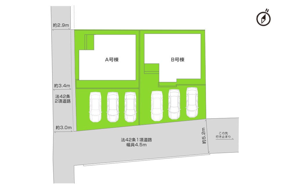 新築戸建　御殿場市御殿場2区画区画図